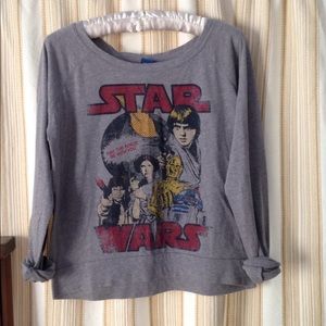 Star Wars grey long sleeve tee size small
